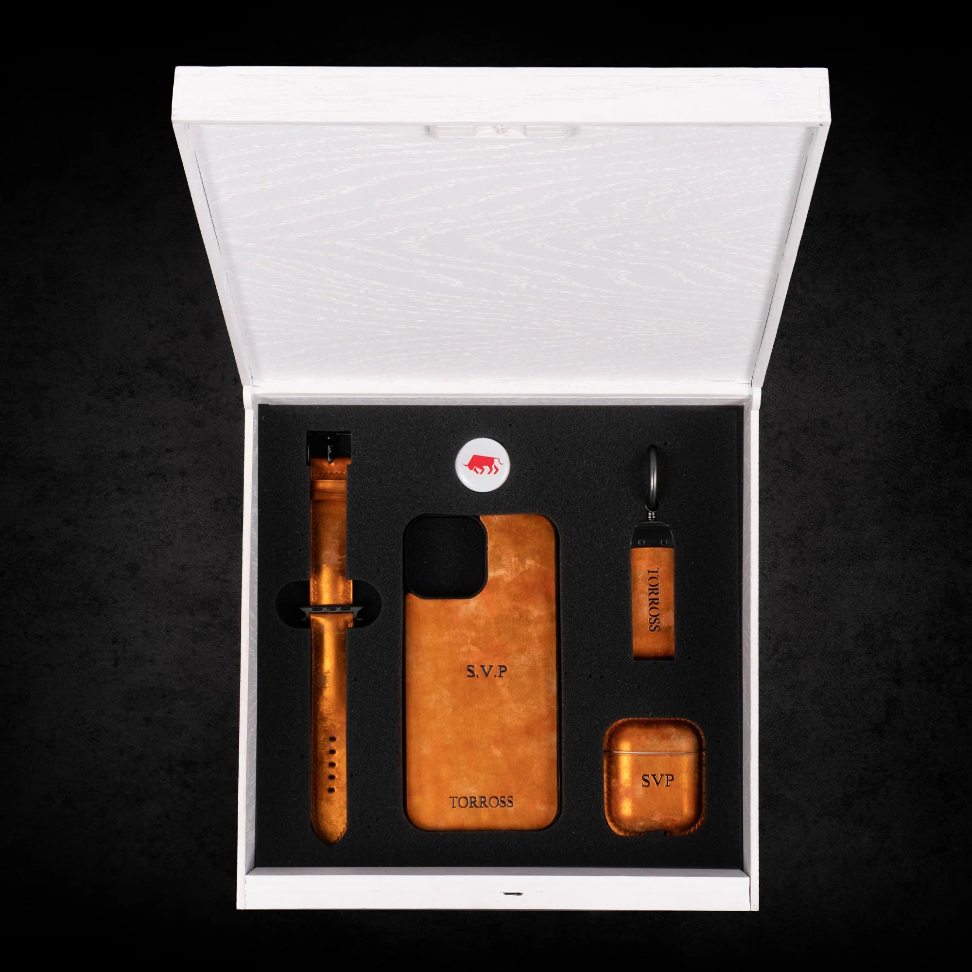 ™ Set Phone Case + Airpods Case + Watch Band in Puzzle Box