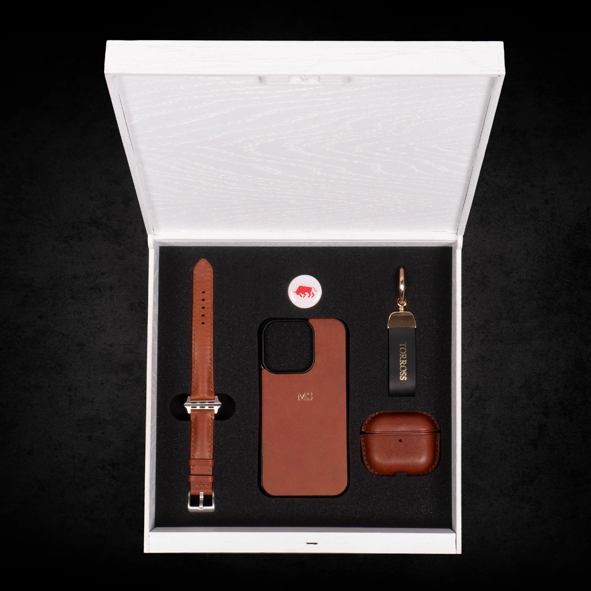 ™ Set Phone Case + Airpods Case + Watch Band in Puzzle Box